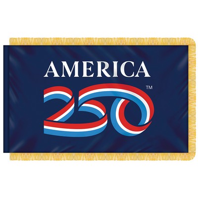 3' X 5' America 250th Indoor Nylon Flag W/ Fringe