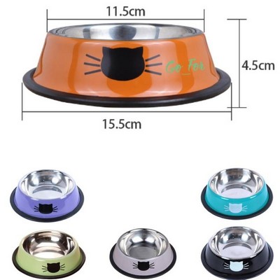 Non-Slip Stainless Steel Small Pet Bowl