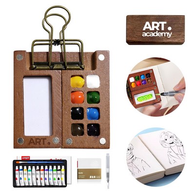 Mini Travel Watercolor Paint Palette Set