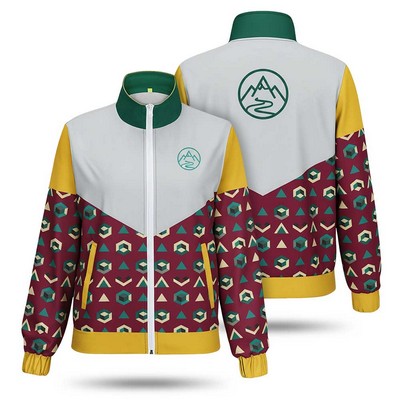 Custom Sublimated Retro Full Zip Long Sleeve Track Jacket