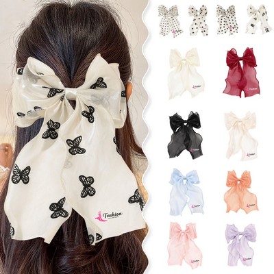 Chiffon Bow Hair Clip / Barrettes