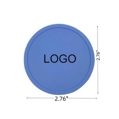 2 1/2" Silicone Round Grooved Coaster