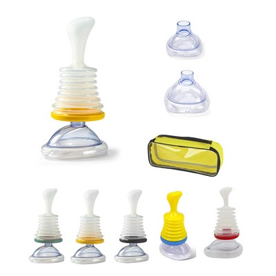 Emergency Anti-Choking Rescue Device with Silicone Mask – Portable Airway Suction First Aid Tool