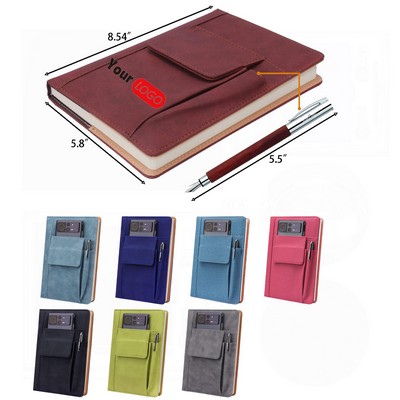 Refillable Lined Leather Journal Notebook