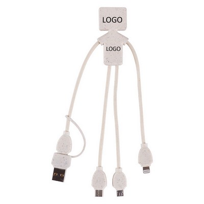 3-in-1 Charging Cable with Dual Inputs