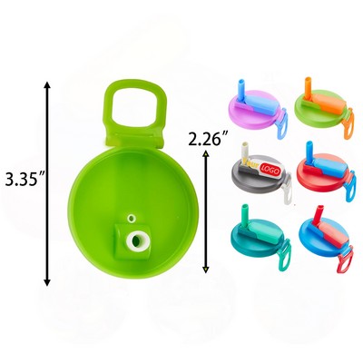 Soda Can Lids with Straws