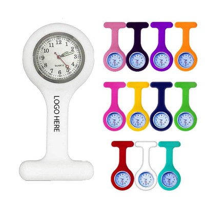 Silicone Nurse Watch Pin Brooch Watch