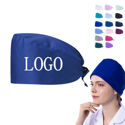 Healthcare Nurse Scrub Bonnet with Button