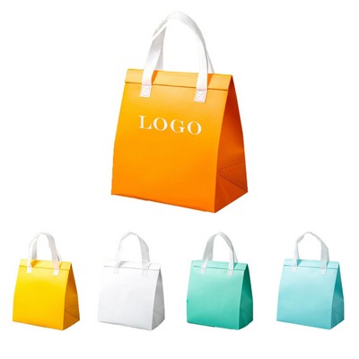 MOQ 100 Colorful Non-Woven Insulated Cooler Lunch Tote Bags
