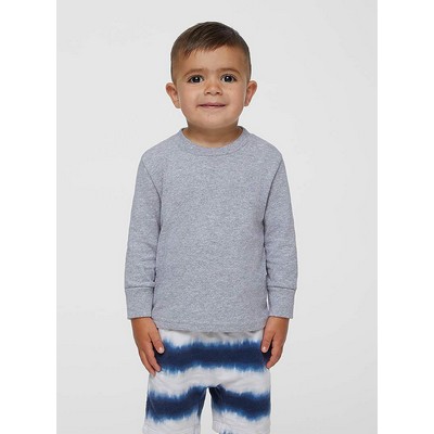 Rabbit Skins Toddler Crew Neck Long Sleeve Cotton Jersey T-Shirt