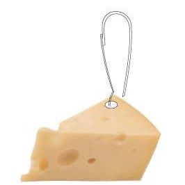 Cheese Zipper Pull