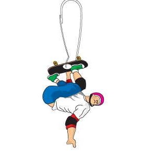 Skateboarding Zipper Pull