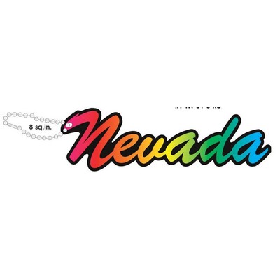 Nevada Promotional Line Key Chain w/ Black Back (8 Square Inch)