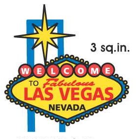 Las Vegas Sign Promotional Strip Magnet (3 Square Inch)
