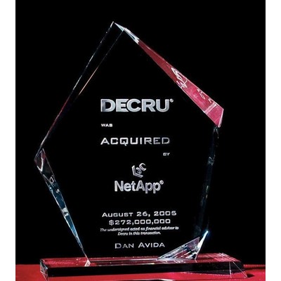 Crystal Summit Plaque w/Custom Etching (9")