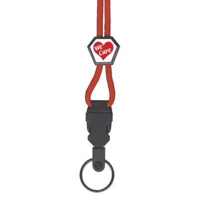 Sliding Logo Lanyards w/ Ring