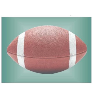 Football Rectangle Badge w/ Bar Pin (2.5"x3.5")
