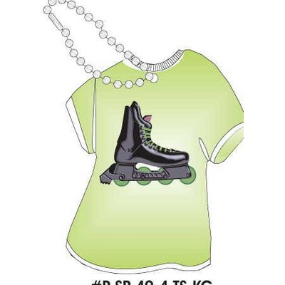 Roller Blade Promotional T-Shirt Key Chain w/ Black Back (4 Square Inch)