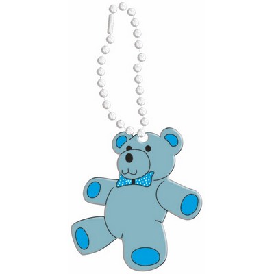 Teddy Bear Promotional Line Key Chain w/ Black Back (3 Square Inch)