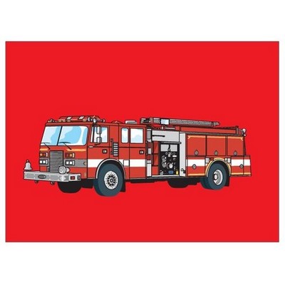 Fire Truck Metal Photo Magnet (2 1/2"x3 1/2")
