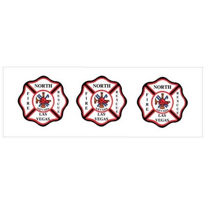 Fire Rescue Badge Panoramic Metal Photo Magnet (1 5/8"x4 5/8")