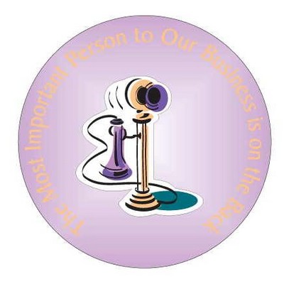 Antique Phone Photo Hand Mirror (2½" Diameter)