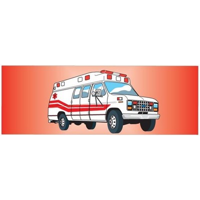 Ambulance Panoramic Metal Photo Magnet