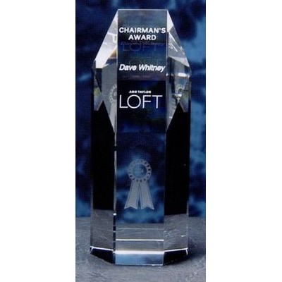 Hexagonal Tower Crystal Award (3"x2 1/2"x7") - Large