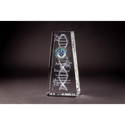 Crystal Taper Tower Award (9 7/8 x 4 3/4 x 2 3/4")