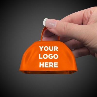 3" Orange Metal Cowbell(Pad Printed)