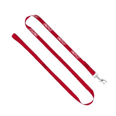 3/4" Smooth Nylon Pet Leash with Bright Metal Snap Hook