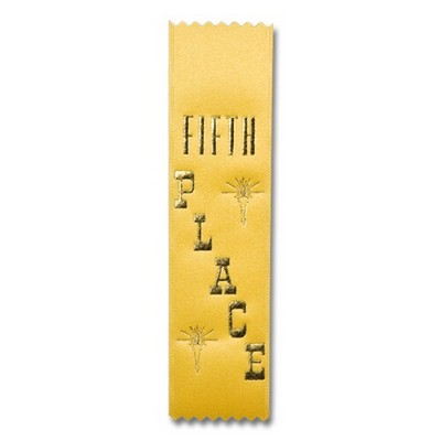 2"x8" 5th Place Stock Lapel Award Ribbon