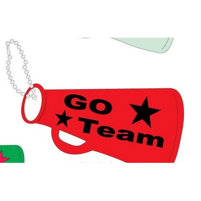 Megaphone Promotional Key Chain w/ Black Back (8 Square Inch)