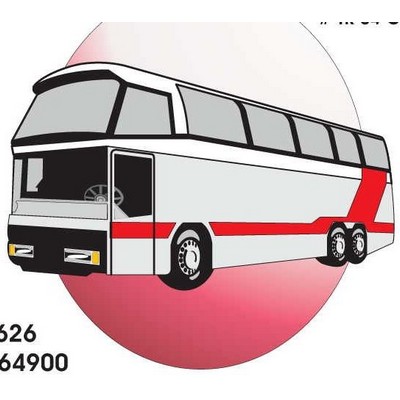 Commercial Bus Acrylic Coaster w/Felt Back