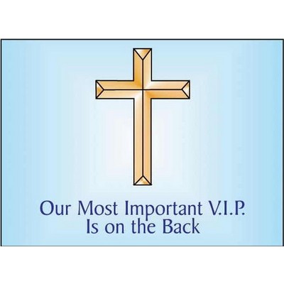 Gold Cross Rectangle Hand Mirror (2"x3")