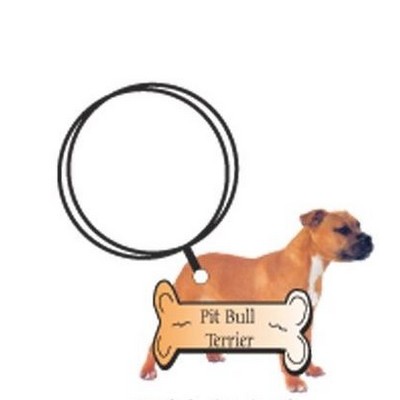 Pitbull Terrier Dog Keychain w/Mirrored Back (4 Square Inch)