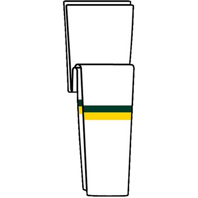 Dallas Pro Series White Home Socks w/Green & Gold Stripes