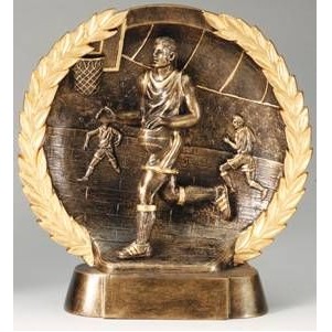 High Relief Male Basketball Award - 7 1/2"