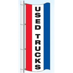 Double Faced Stock Message Interceptor® Drape Flag (Used Trucks) (3' x 8')