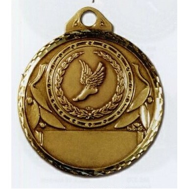 Stock Diamond Struck 2" Medal- Track Winged