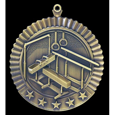 Medal, "Gymnastics - Male" Star - 2 3/4" Dia.