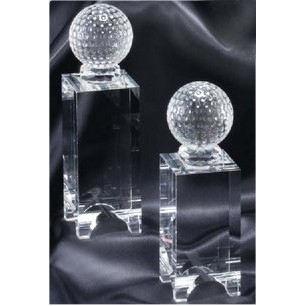Arched Golf Crystal Award - Large
