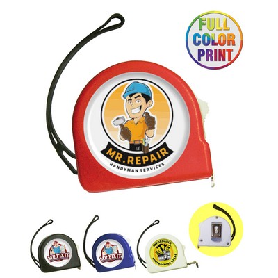 Union Printed - Tape Measure (6 ft.) with Belt Clip and Wrist Strap - Full Color Dome Print