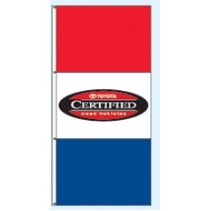 Single Faced Authorized Dealer Drape Flags (Toyota® Certified Used Vehicles)