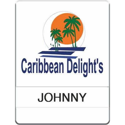 Full Color Molded Tape Slot Badges (2"x2 5/8")