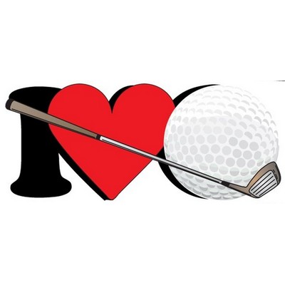 I Love Golf Maxi Magnet (2 Square Inch)
