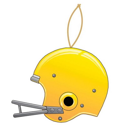 Football Helmet Ornament w/ Clear Mirrored Back (2 Square Inch)