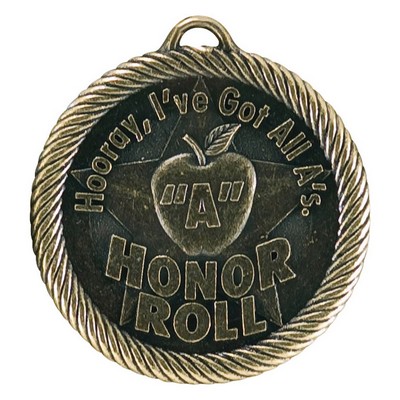 Medals, "Hurray I've Got All As" A Honor Roll - 2" Value Medals