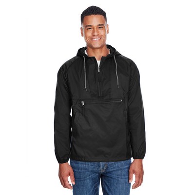 Harriton Unisex Packable Hooded Nylon Jacket