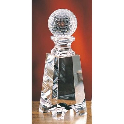Golf Gate Tower Optic Crystal Award (2½"x 7")